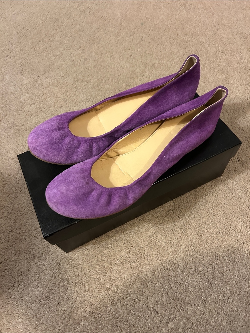 J. Crew Purple Suede Ballet Flats